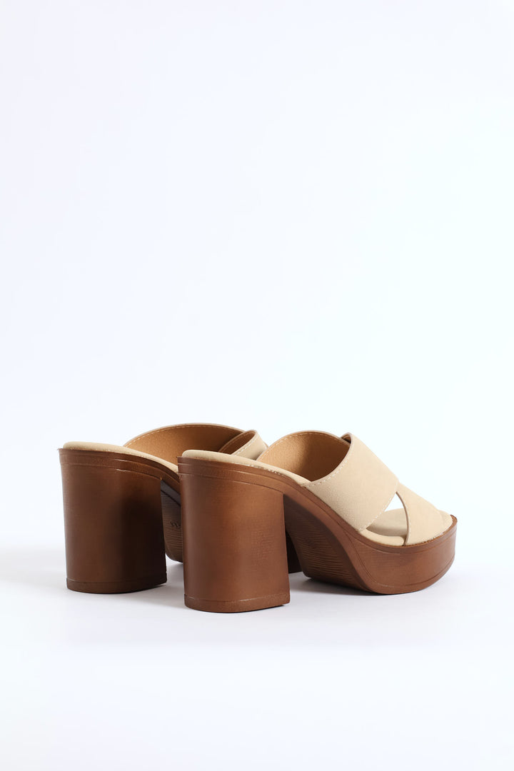 Platform Crosstrap Sandal - Stone
