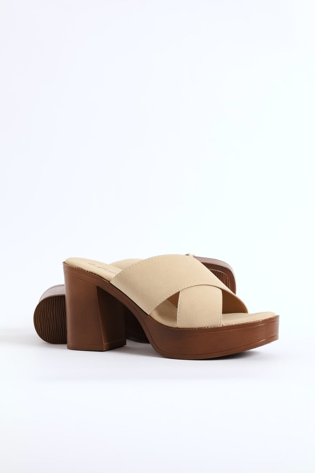 Platform Crosstrap Sandal - Stone