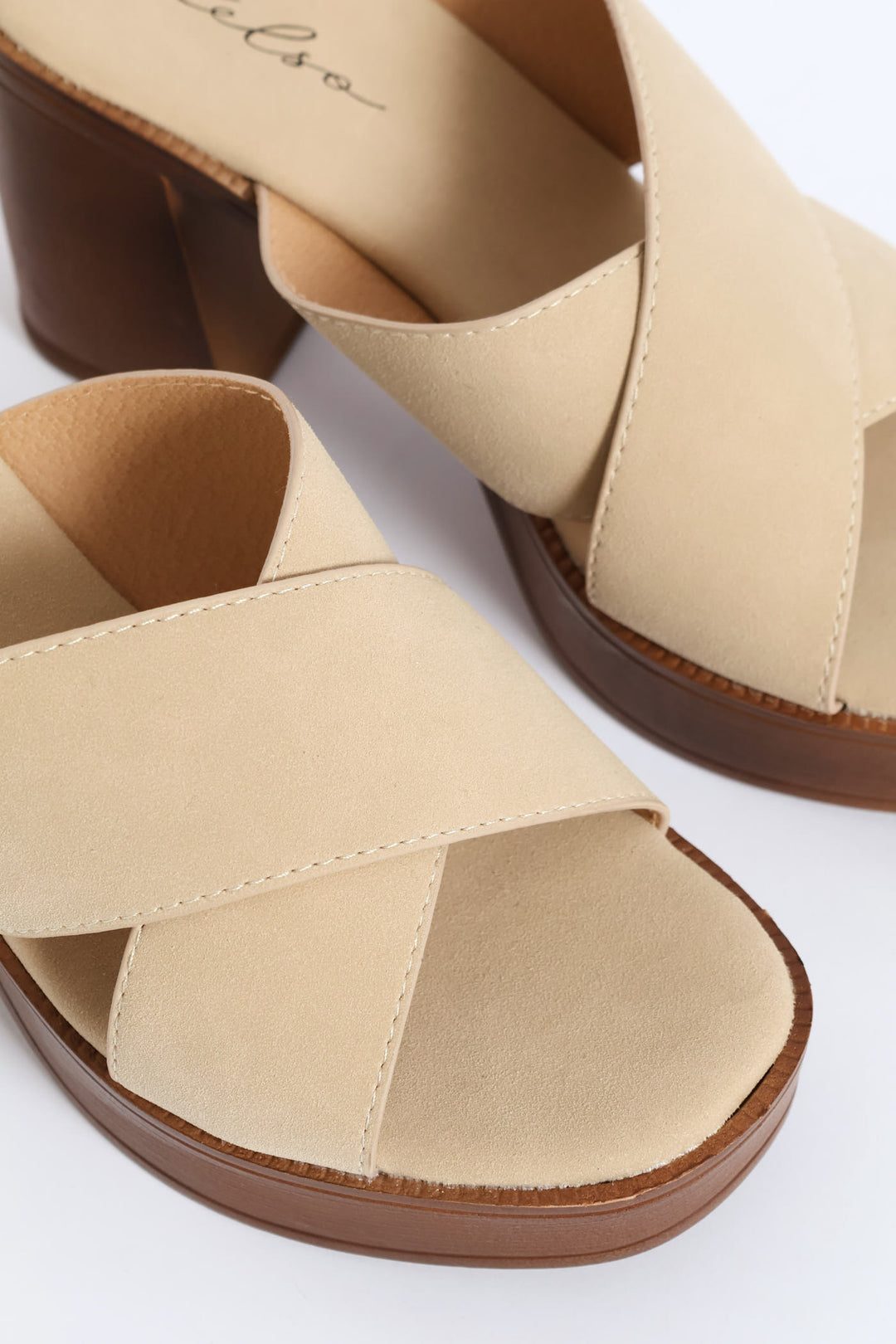 Platform Crosstrap Sandal - Stone