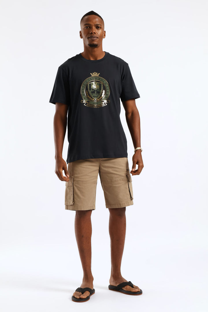 Monte Carlo Polo Club Metallic Tee - Navy