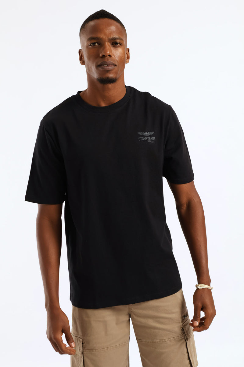Wings Stone Denim Company Heavy Weight Tee - Black