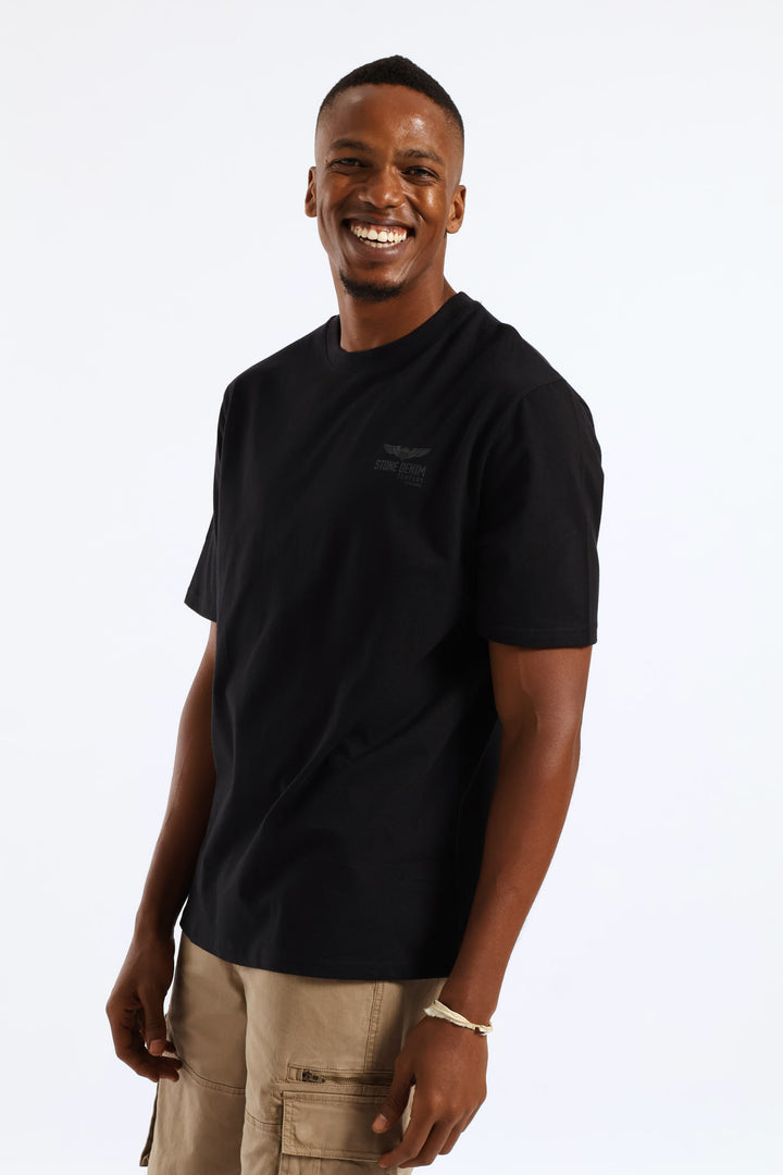 Wings Stone Denim Company Heavy Weight Tee - Black