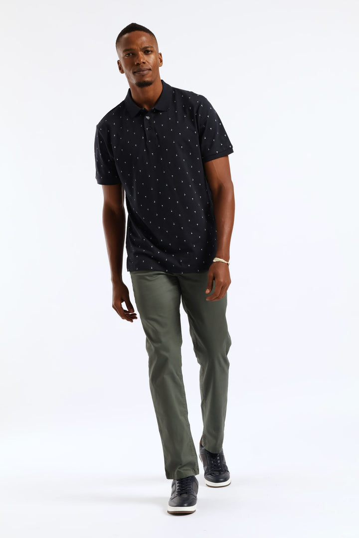 Palm Print Golfer - Navy