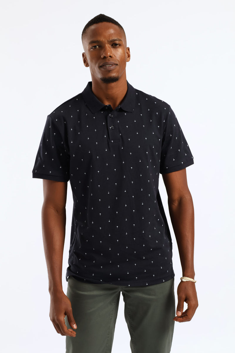 Palm Print Golfer - Navy