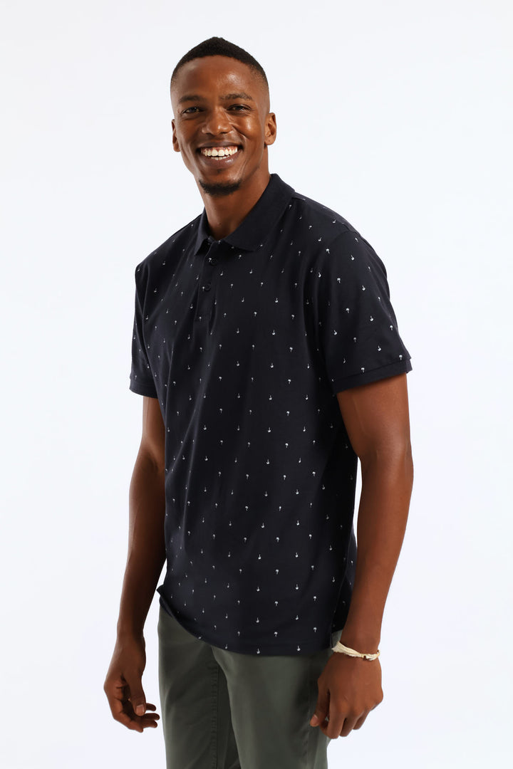 Palm Print Golfer - Navy