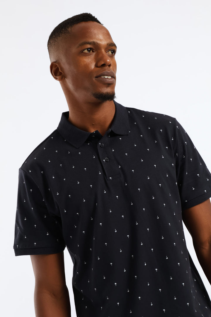 Palm Print Golfer - Navy