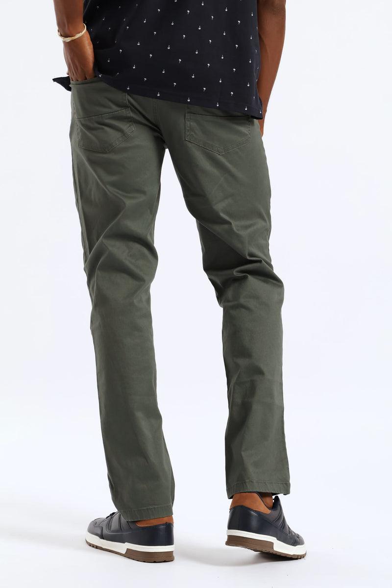 5 Pocket Chino Trouser - Fatigue