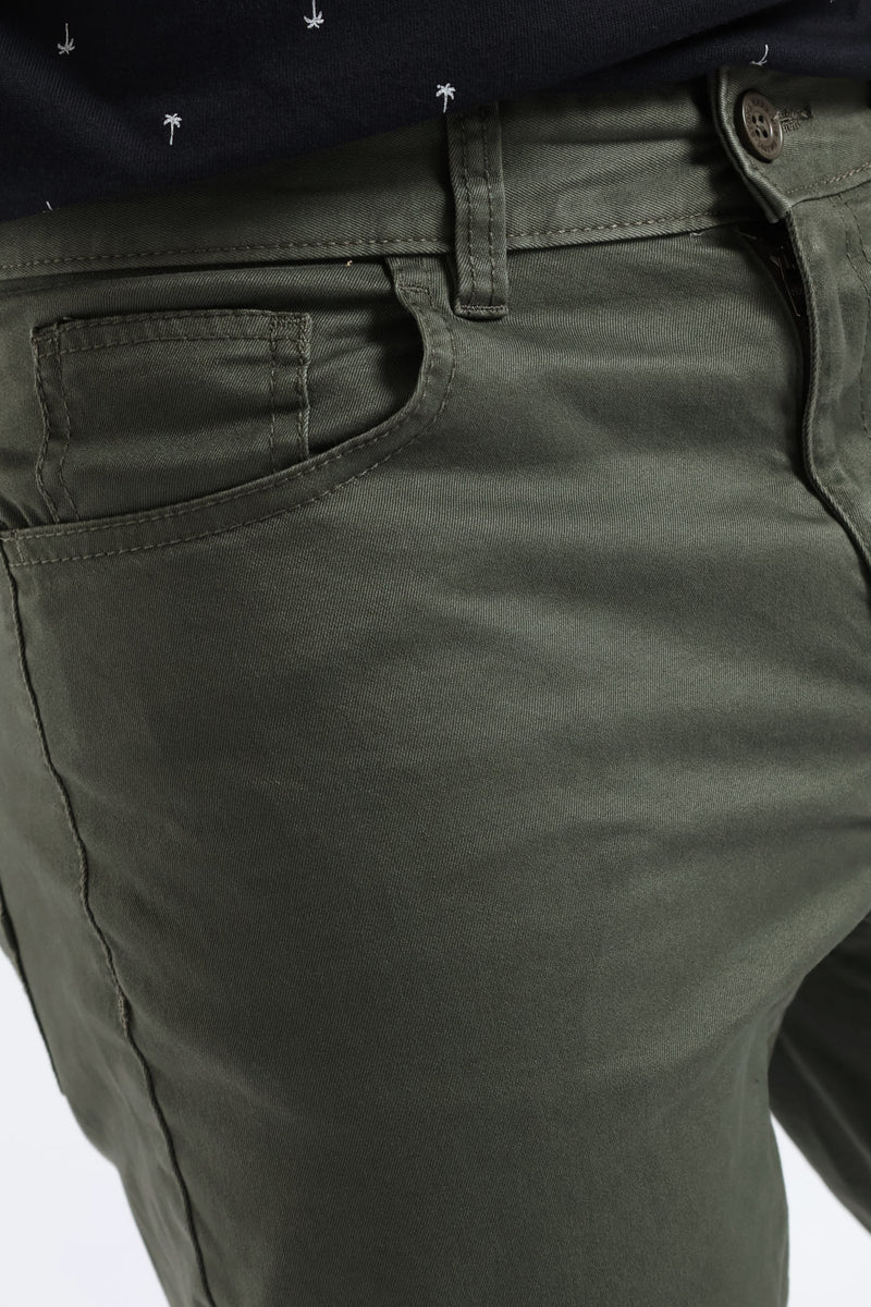 5 Pocket Chino Trouser - Fatigue