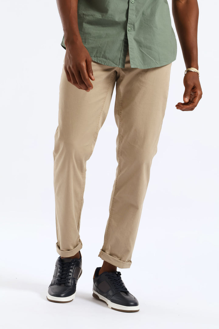 5 Pocket Chino Trouser - Stone