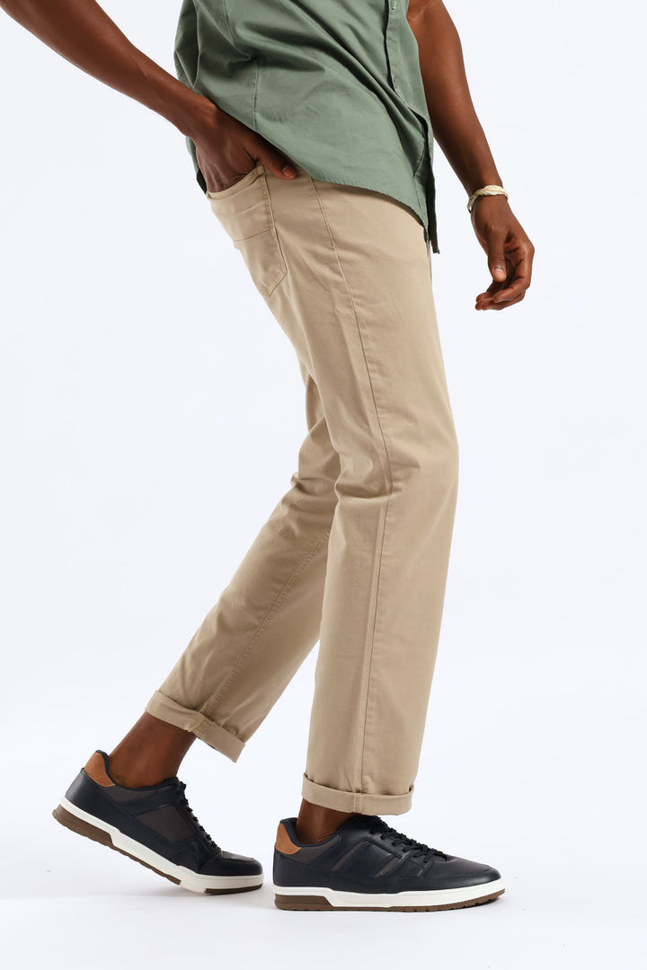 5 Pocket Chino Trouser - Stone