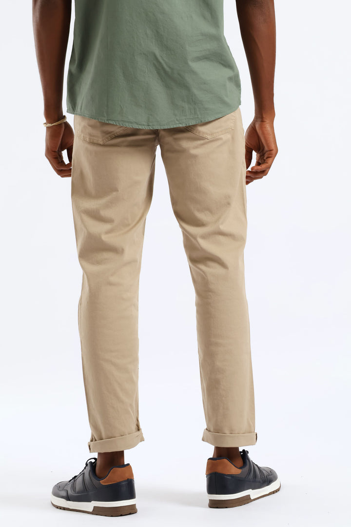 5 Pocket Chino Trouser - Stone