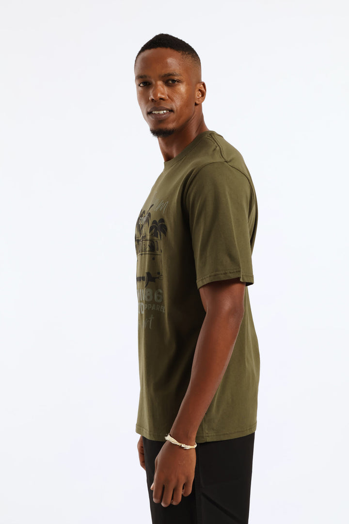 Camper Van Tee - Olive