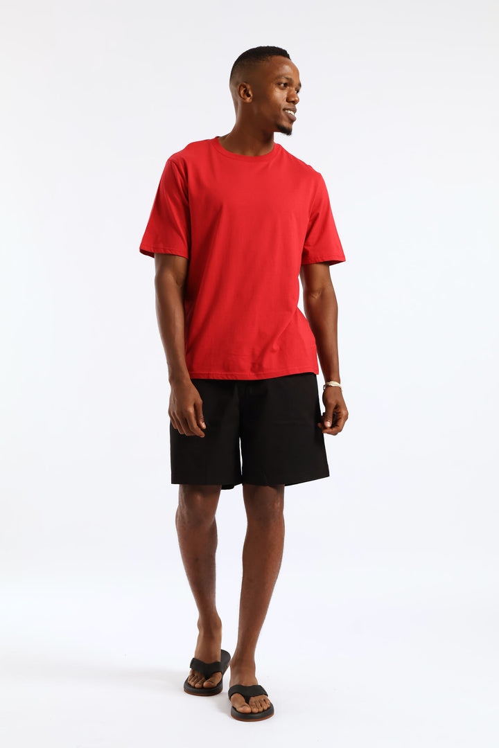 Plain Crew Tee - Dark Red