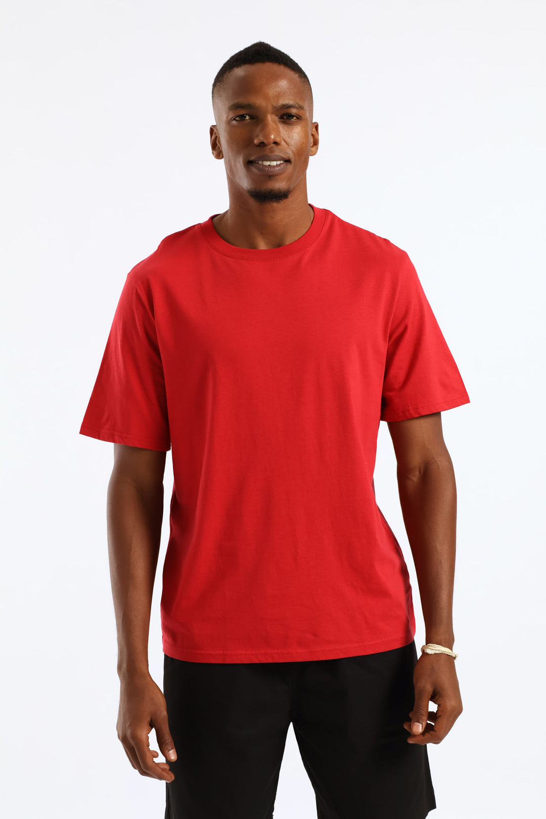 Plain Crew Tee - Dark Red