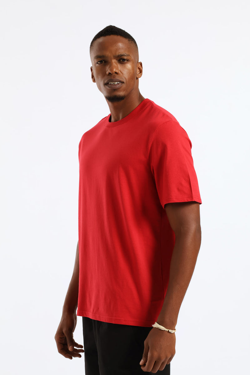 Plain Crew Tee - Dark Red