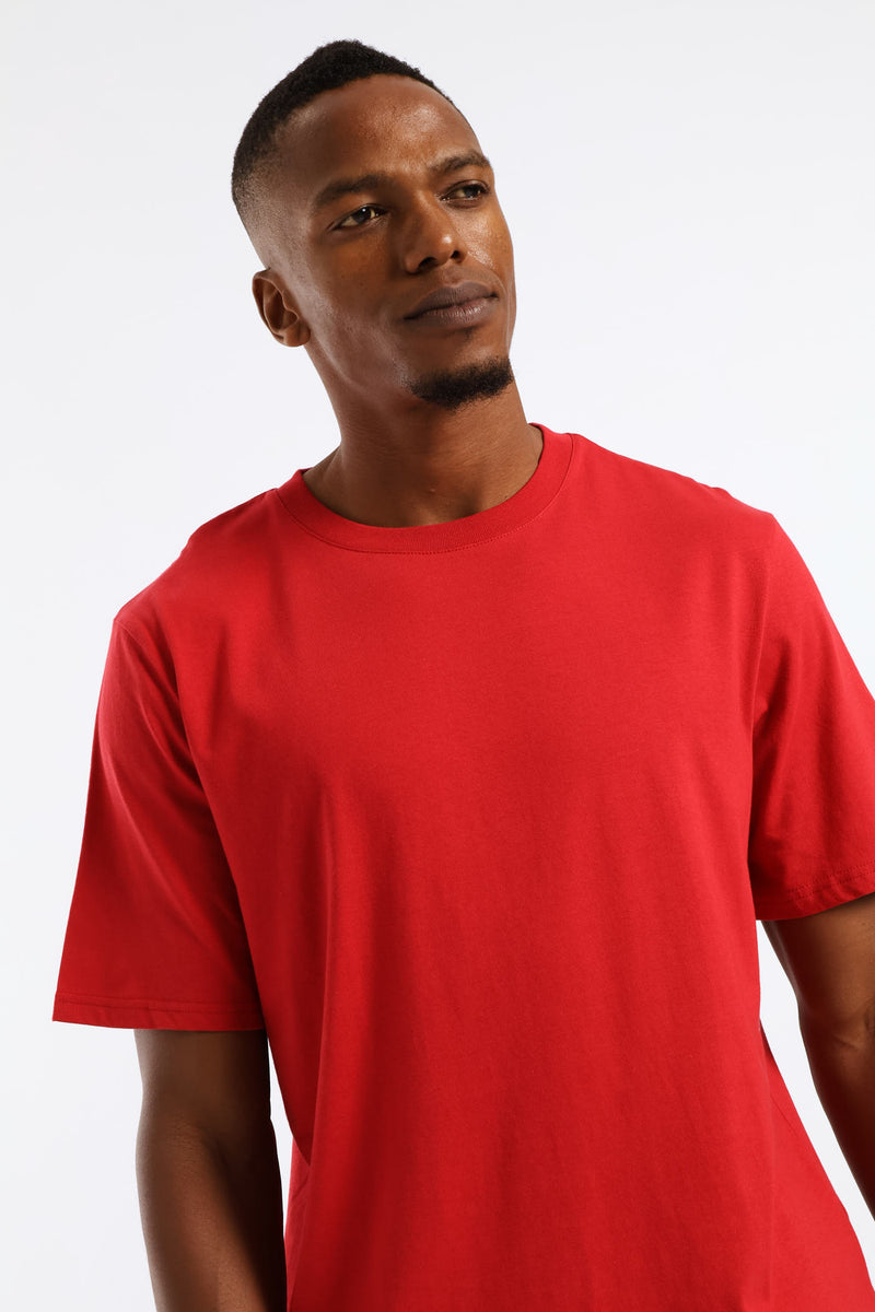 Plain Crew Tee - Dark Red