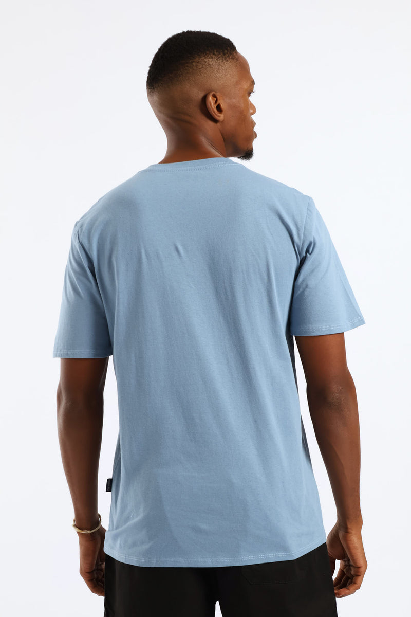 Surfboard Camper Van Tee - Steel Blue