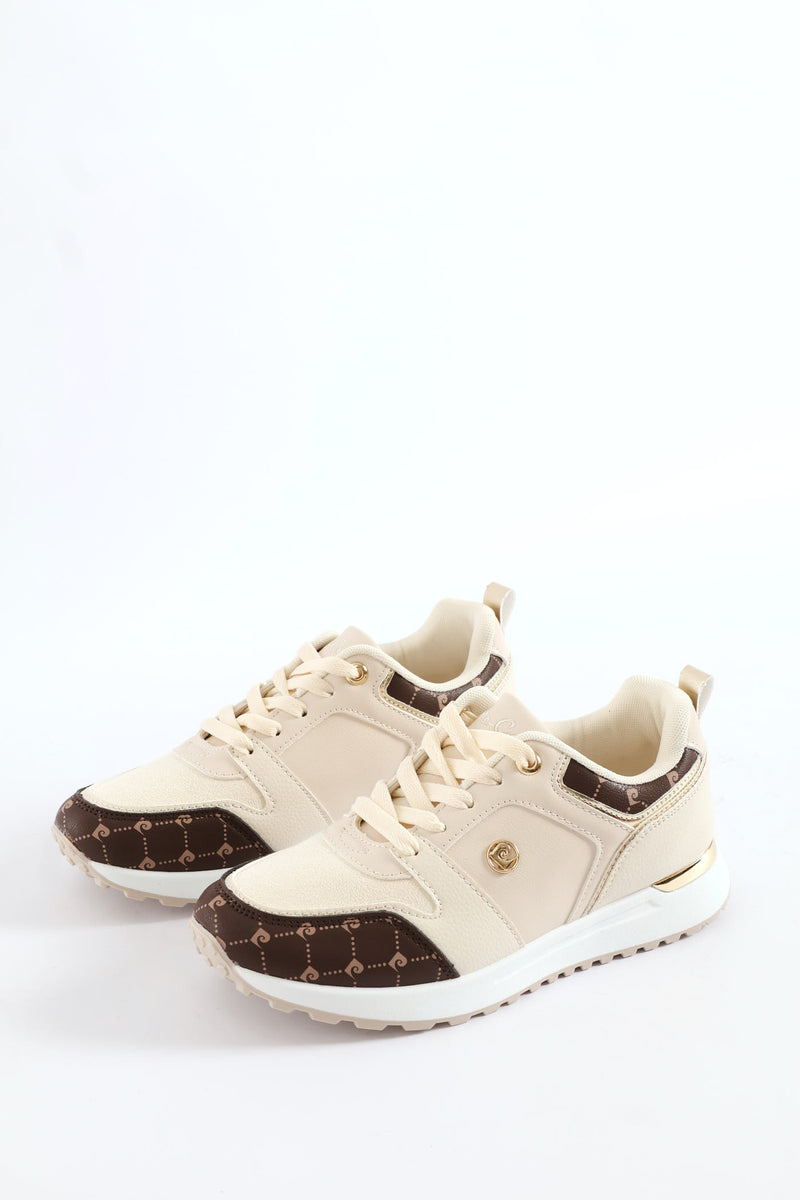 Colourblocked Sneaker - Beige