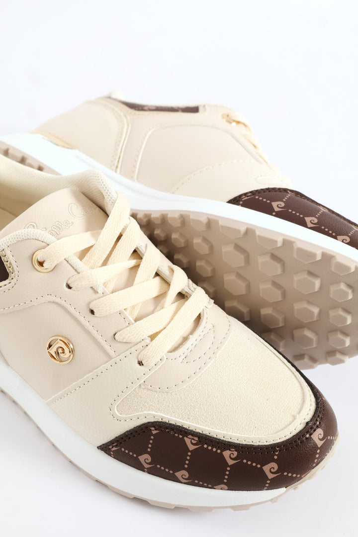Colourblocked Sneaker - Beige
