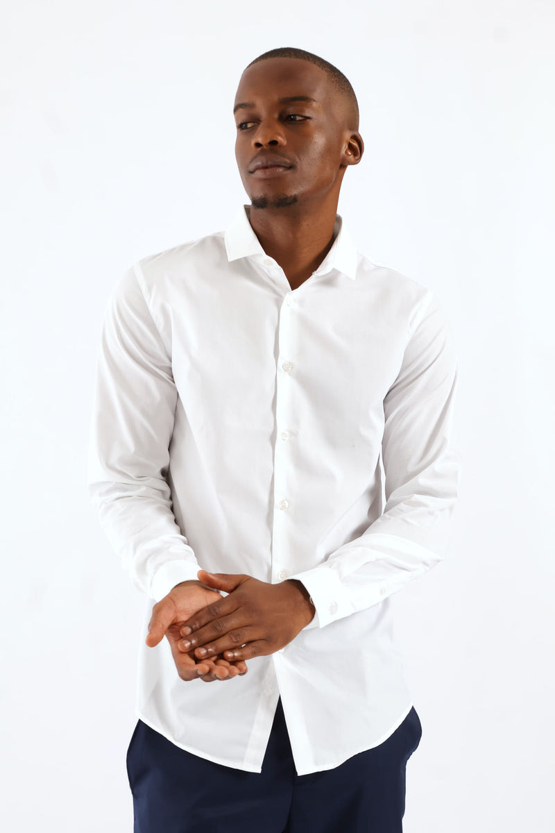 Easy Care Long Sleeve Shirt - White