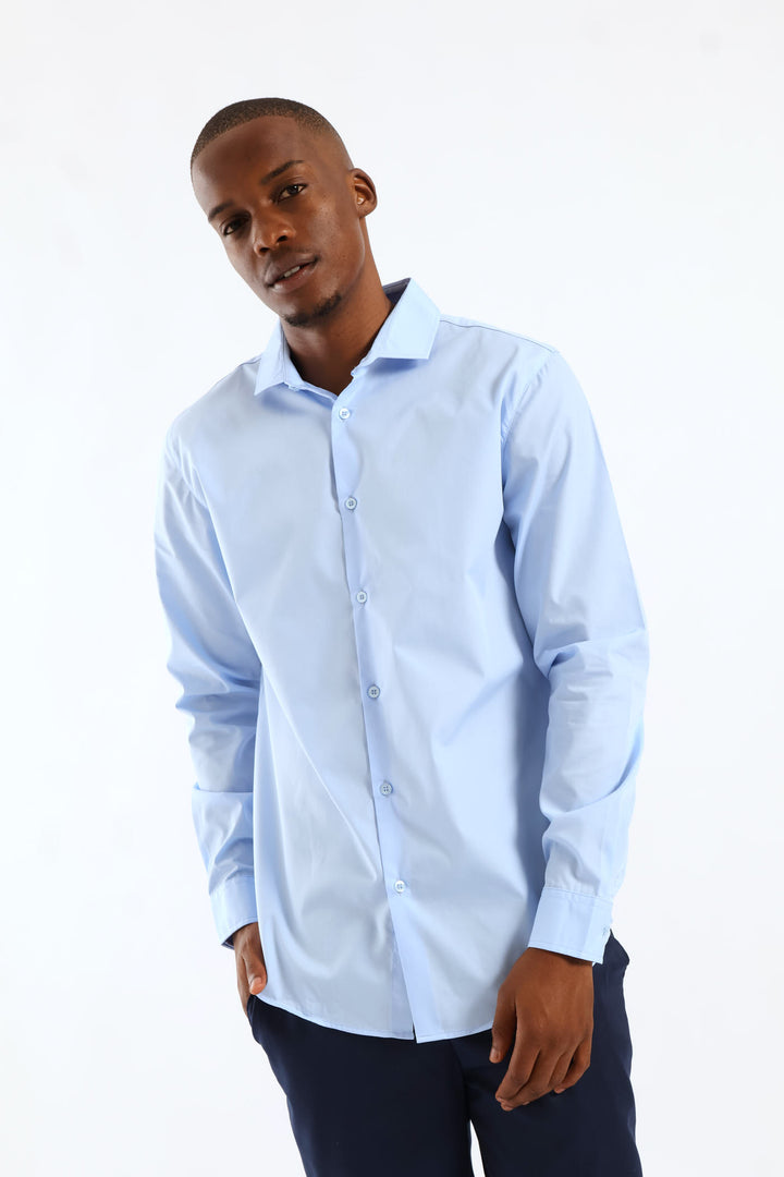 Easy Care Long Sleeve Shirt - Light Blue