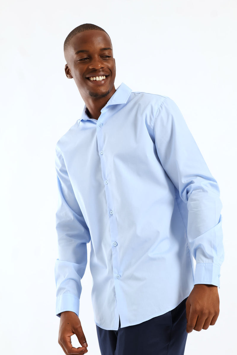 Easy Care Long Sleeve Shirt - Light Blue