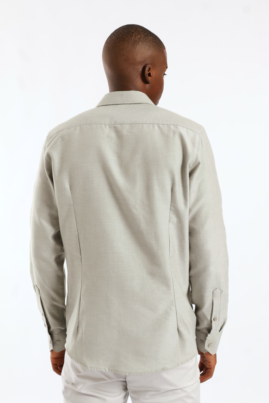 Linen Look Textured Shirt - Sage