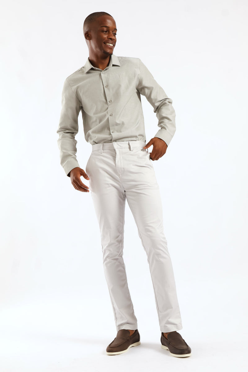 Linen Look Textured Shirt - Sage
