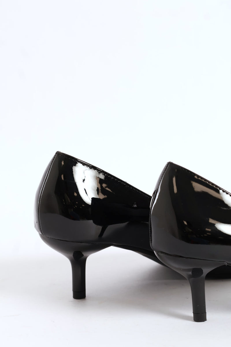 Patent Court Heel - Black