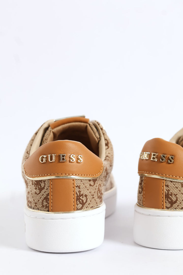 Jacquard Print Sneaker - Beige