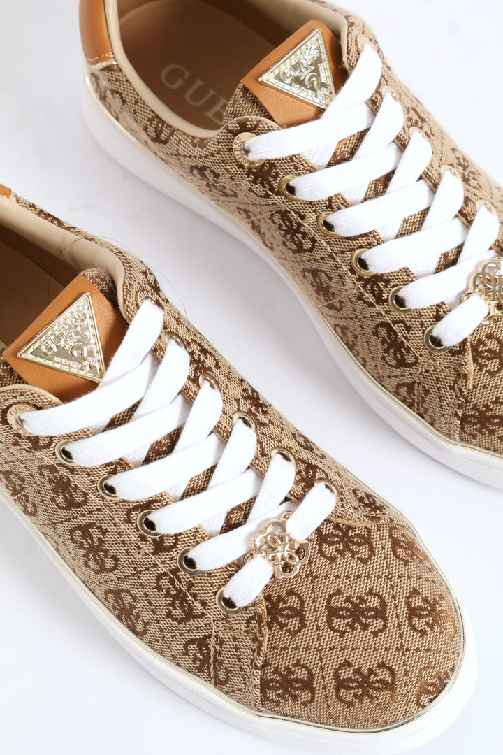 Jacquard Print Sneaker - Beige