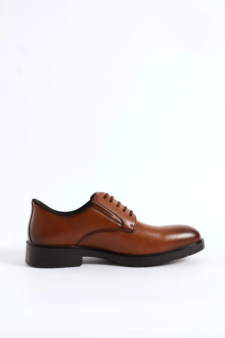 Pc Eezy Fit Plain Toe Derby Shoe - Tan