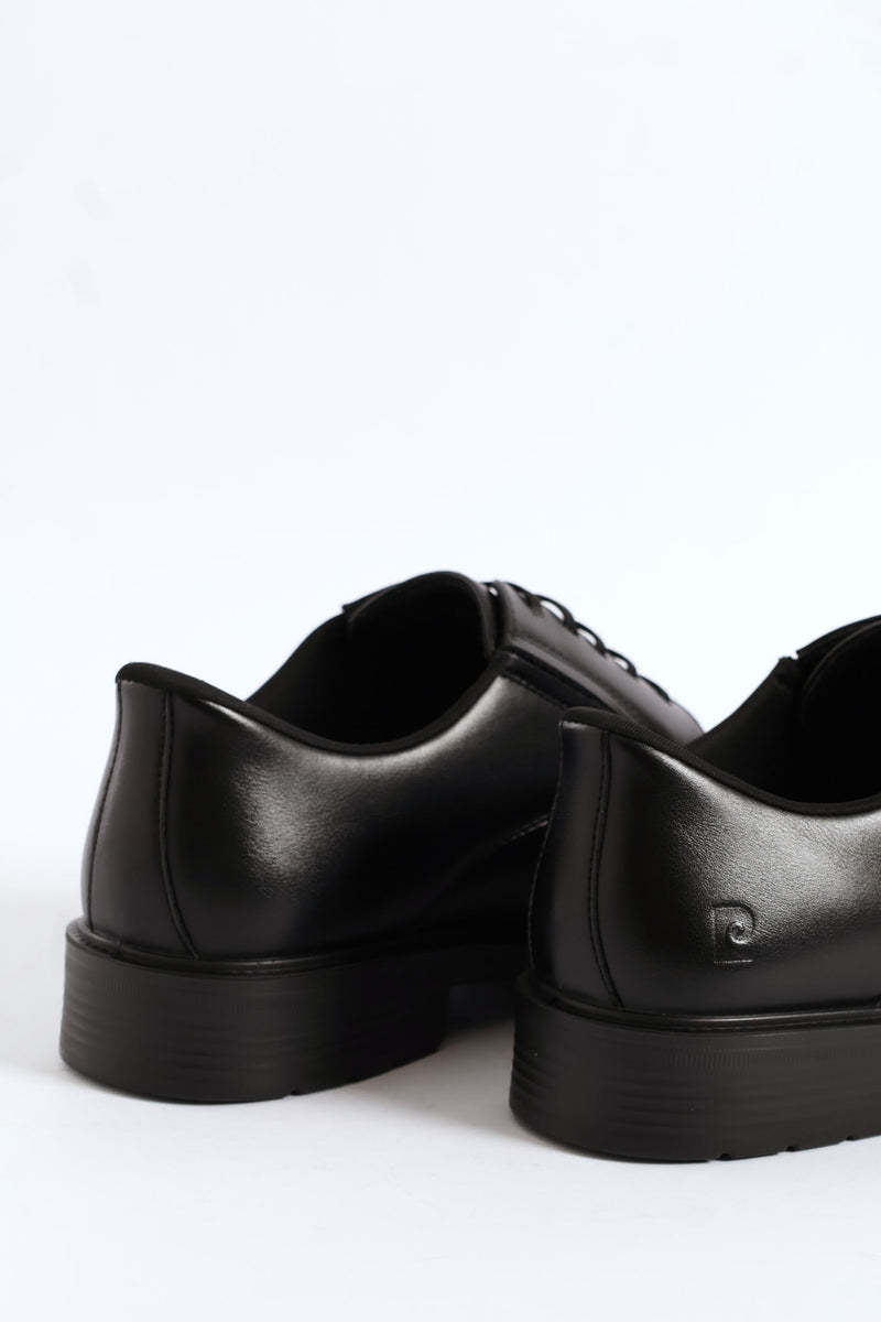 Eezy Fit Plain Toe Derby Shoe - Black