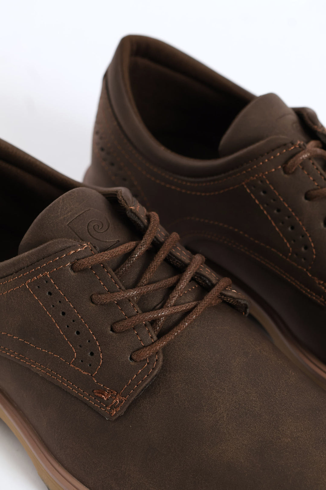Smart Casual Lace Up Derby Shoe - Brown