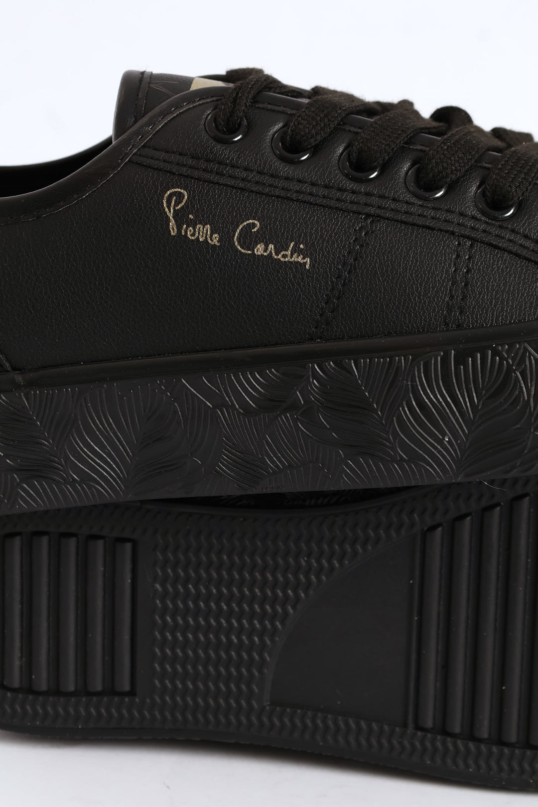 Floral Platform Sneaker - Black