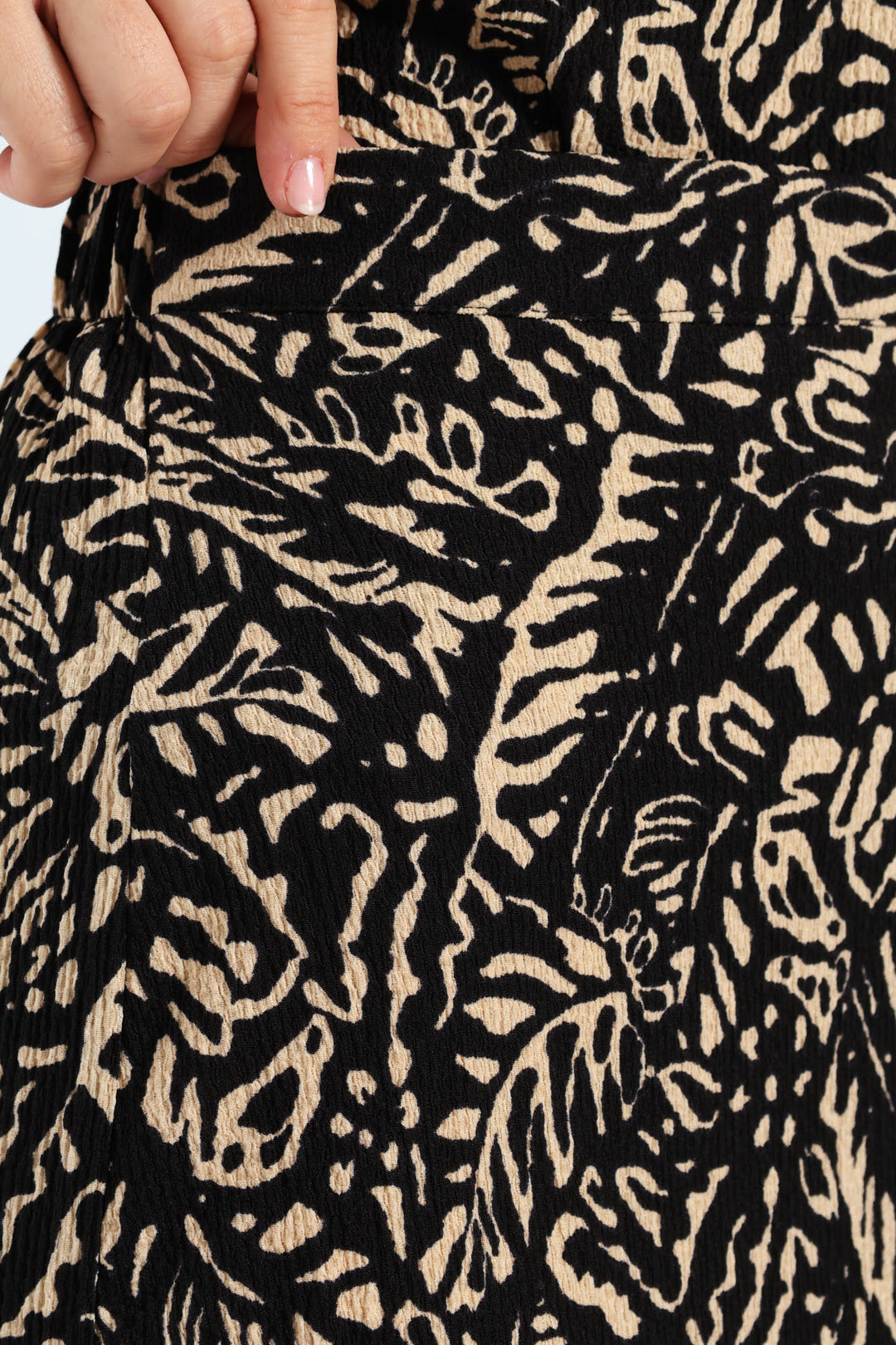 Tiered Knit Maxi Skirt - Black/Cream