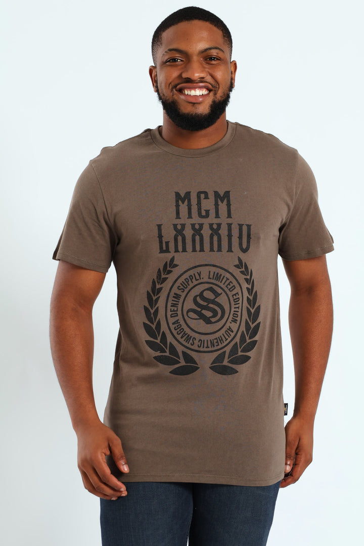 Basic Print T-Shirt - Fatigue