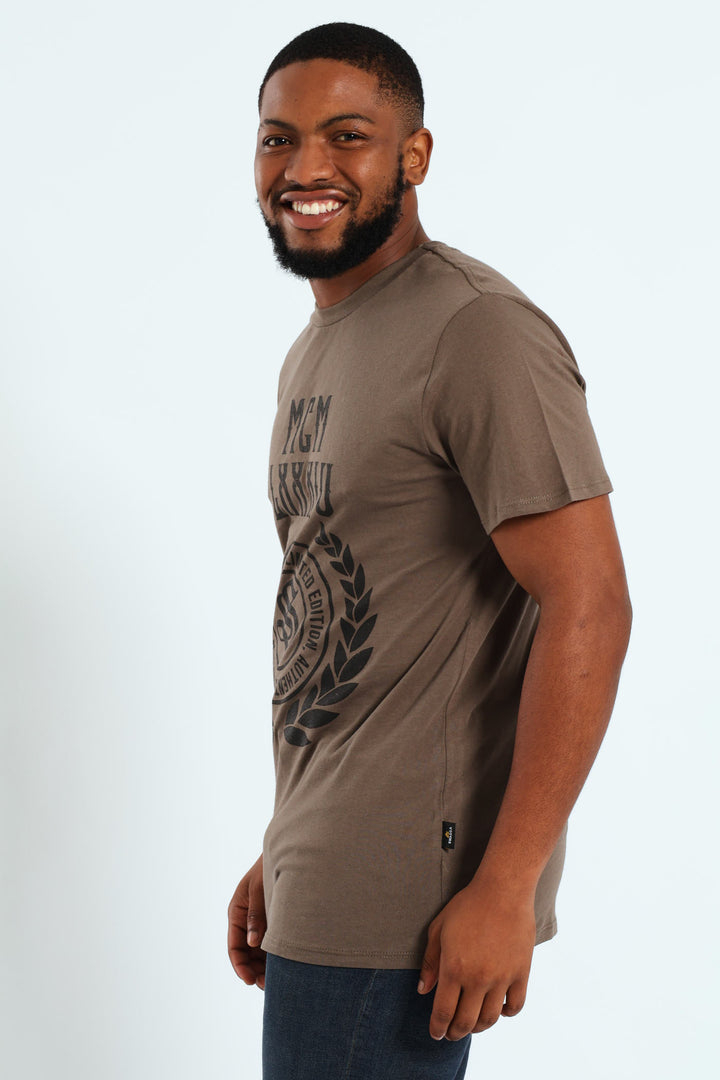 Basic Print T-Shirt - Fatigue