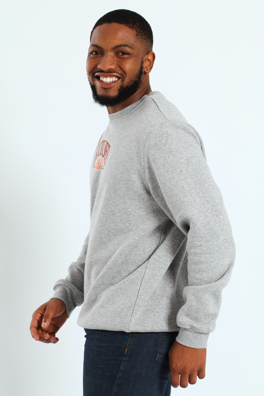 Kick Off Crew Sweater - Grey Melange