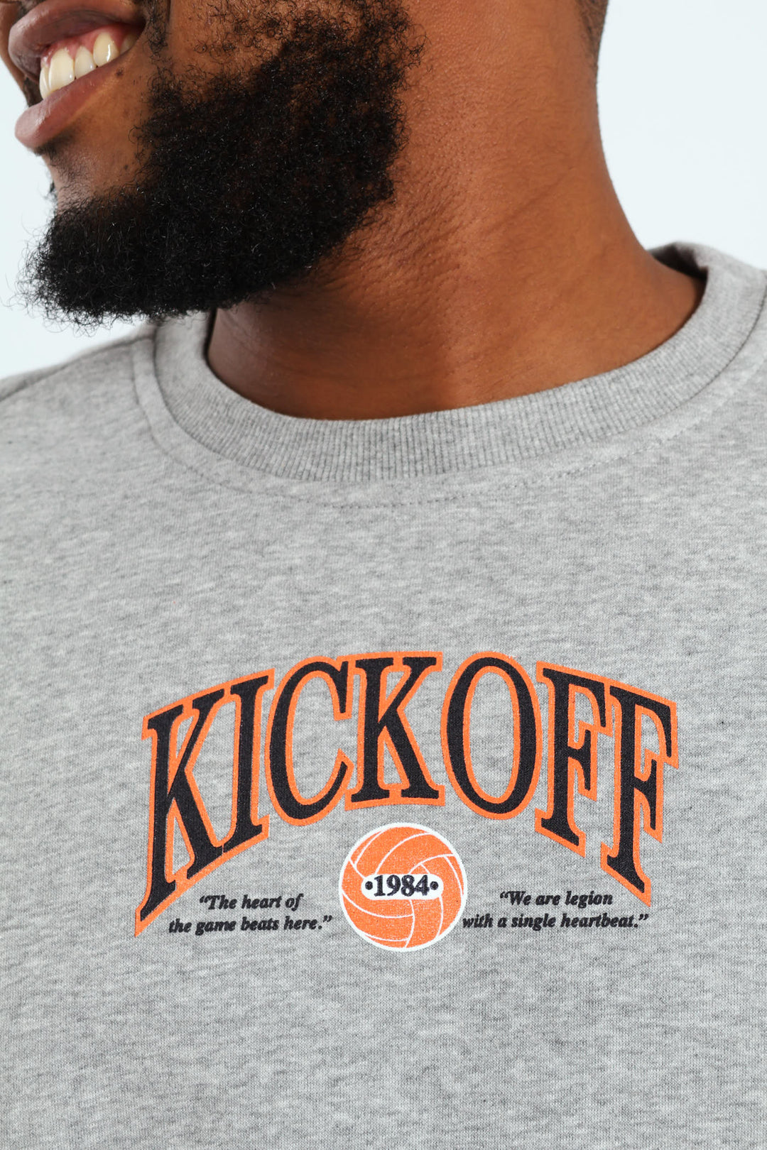 Kick Off Crew Sweater - Grey Melange