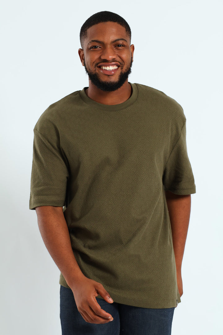Pointelle Textured Tee - Fatigue