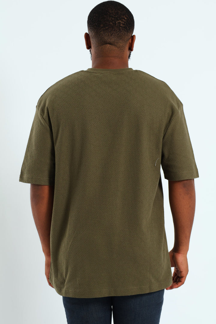 Pointelle Textured Tee - Fatigue