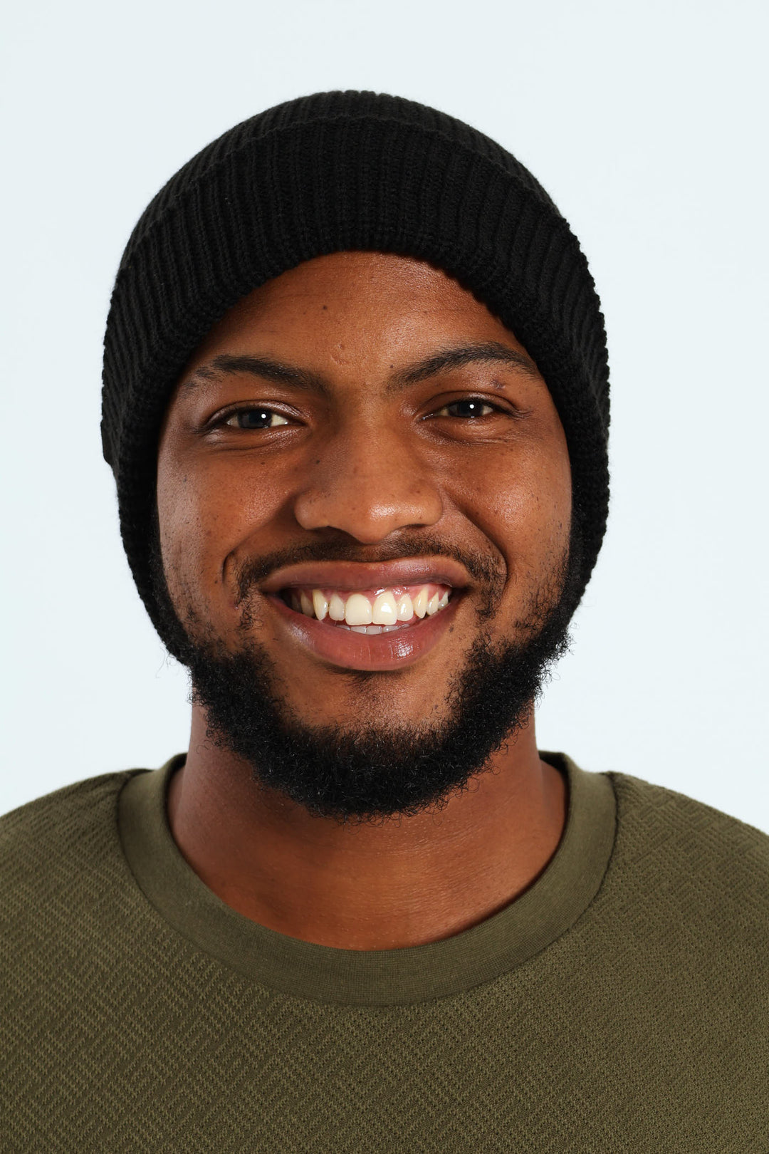 Ribbed Beanie - Black