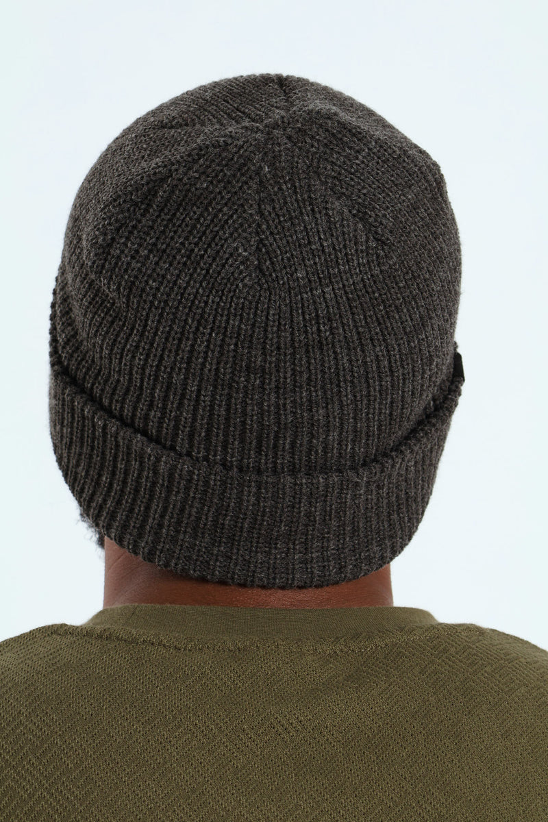 Ribbed Beanie - Charcoal