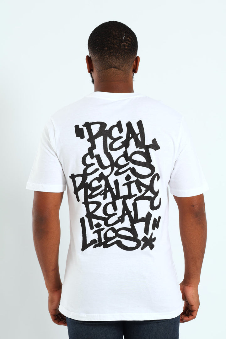 Loyalty Front & Back Print Tee - White