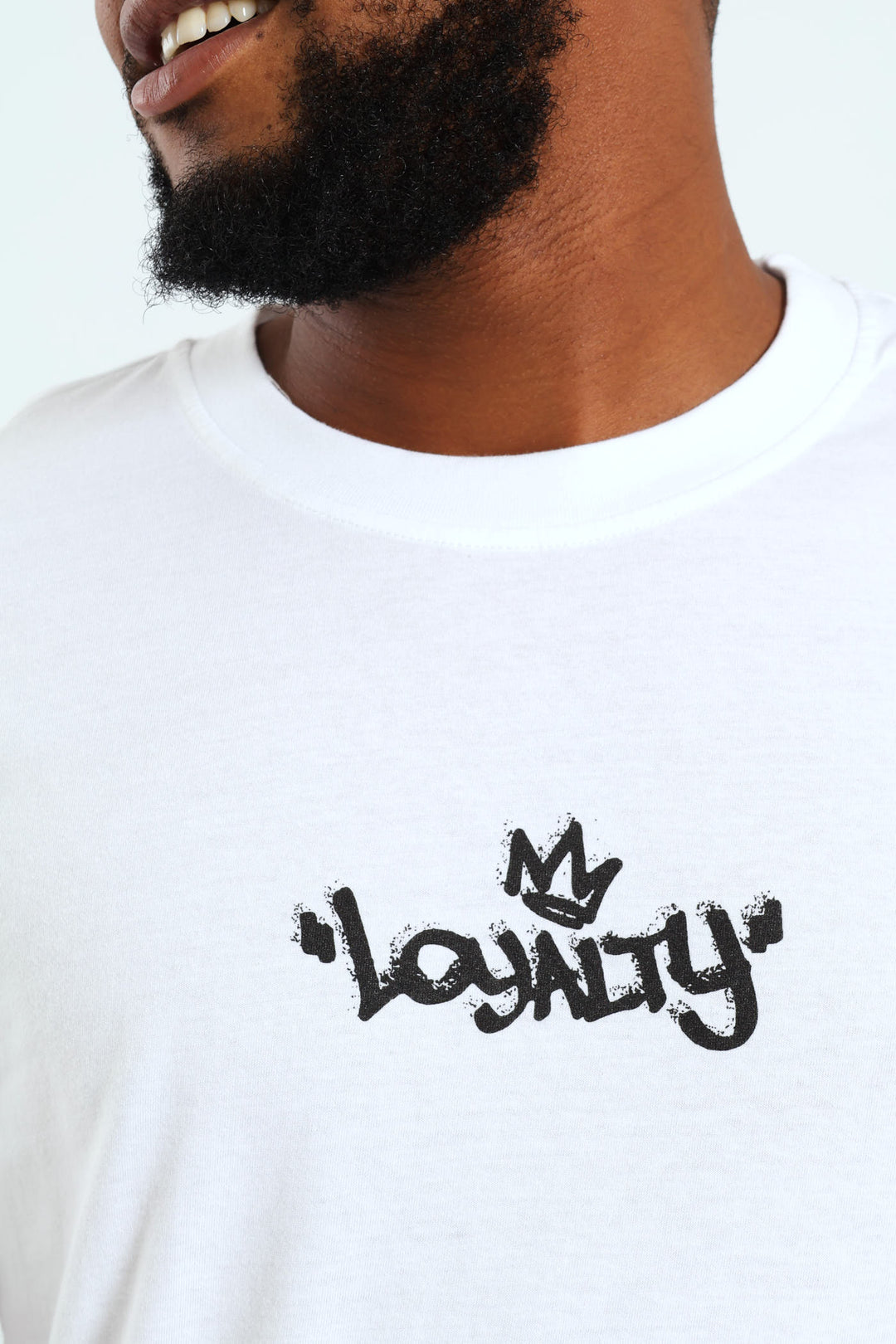 Loyalty Front & Back Print Tee - White