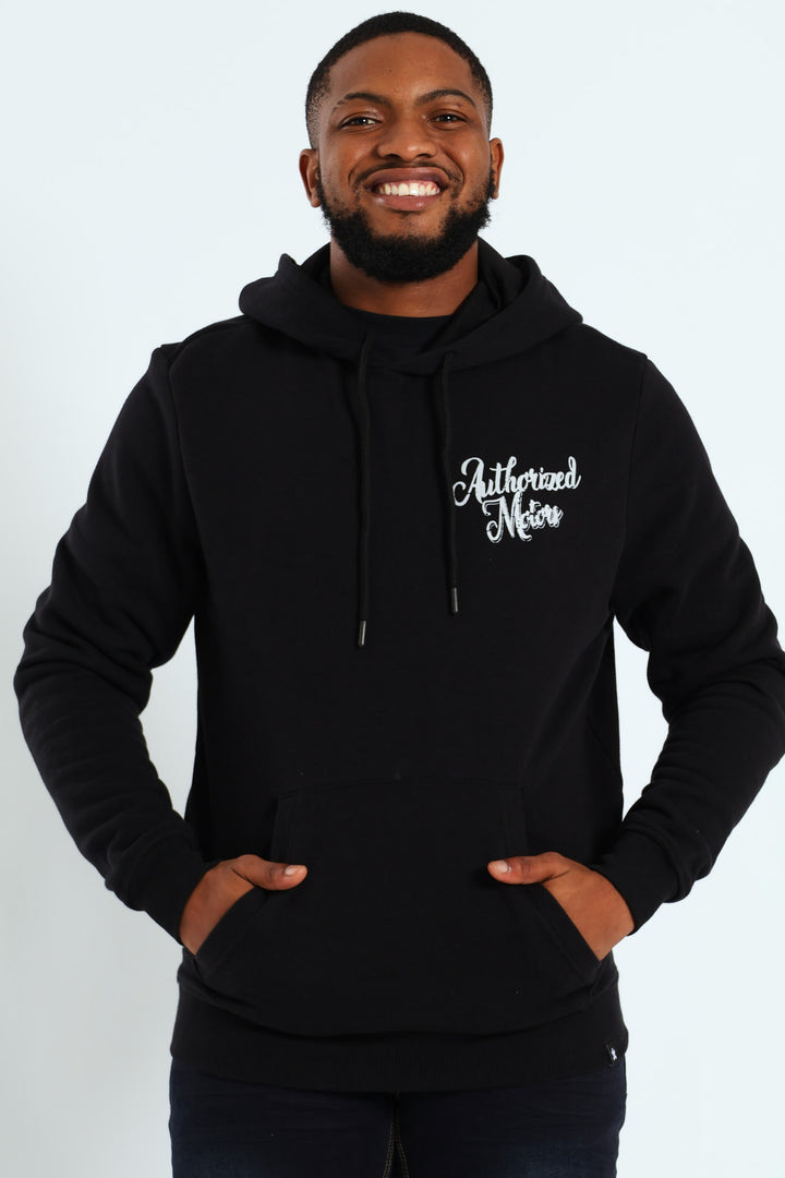 Motor Sport Front & Back Hoody - Black