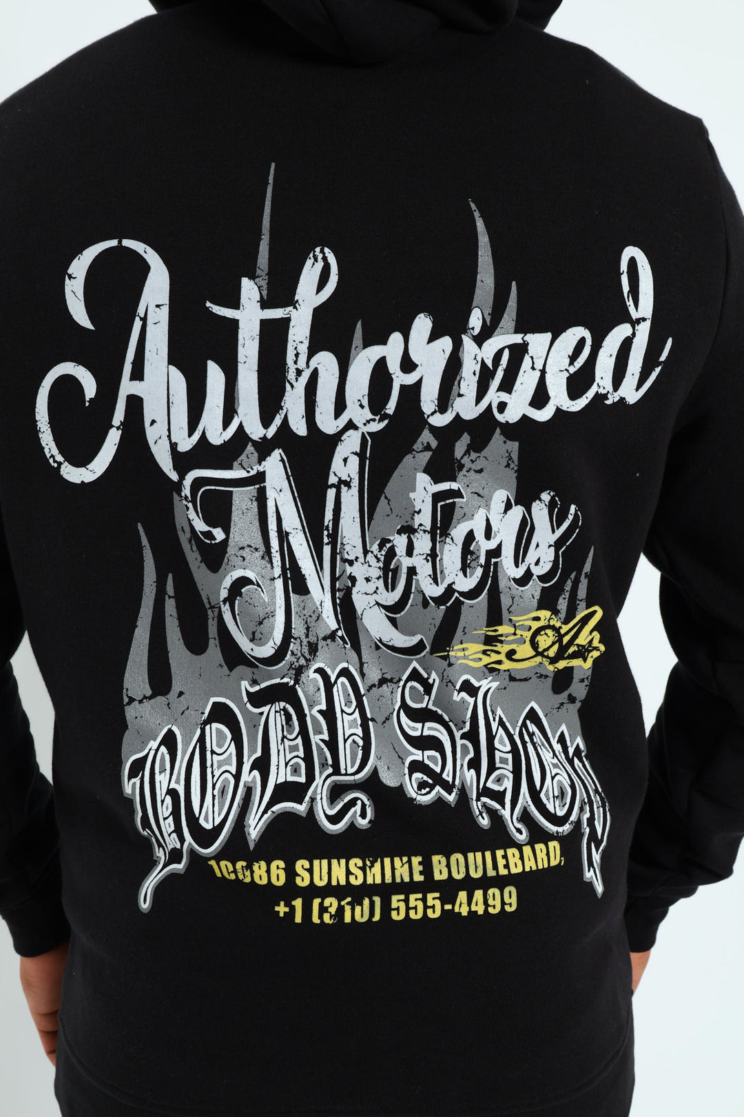 Motor Sport Front & Back Hoody - Black