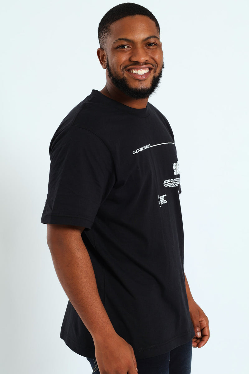 Culture Front & Back Tee - Black
