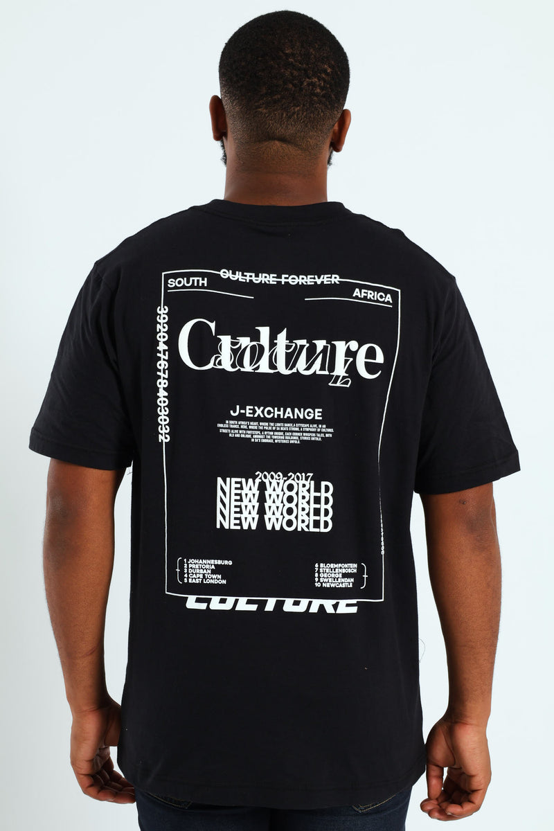 Culture Front & Back Tee - Black
